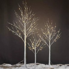 자작나무 LED 크리스마스트리 2종 60cm 120cm 구성, 포인트 나무, 알전구