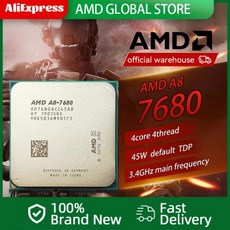 AMD A8-7680 프로세서 최 부스트 3.8GHz 28nm 굴삭기 4 코어 4레드 CPU, 한개옵션0