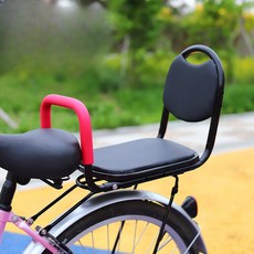 자전거 뒷안장 유아 어린이 시트 보조의자 뒷좌석 손잡이 자전거보조의자, 블랙기본
