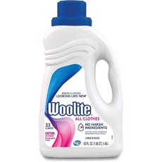 Woolite GENTLE CYCLE 액상 세탁 세제 50 fl oz 병 컬러 리뉴 포함 HE 일반 세탁기 (6 팩), 6개, 1.48L