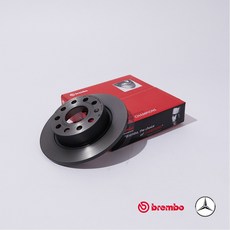 브렘보(Brembo) 벤츠 C클래스 W205 뒤 브레이크 디스크(300mm 순정형) C250 2.2 Brembo