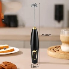 우유거품기 전기 우유 거품기 USB 충전식 컴팩트 가정 사무실 커피 크리머 1PC, [02] Black
