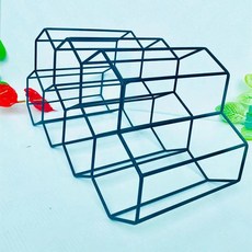 현대 금속 벌집 와인 랙 병 보관 탁상 육각 거치대 디스플레이, 5.Style A, 1개