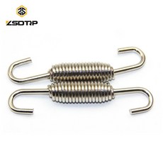 Zsdtrp 2 pcs 스테인레스 스틸 오토바이 배기 파이프 머플러 스프링 회전 쌍 68mm 오토바이 배기 시스템 스프링, 파란개