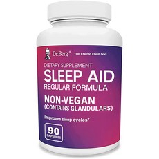 Dr. Berg Sleep Aid Regular Formula - 깊은 수면 주기를 위한 자연적인 지원 - 피로 및 스트레스 지원 캡슐은 몸과 마음을 진정시키는 데 도움을 줍니다 - 최고의 비, 1개