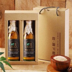 산지로드 백통참기름+들기름 2구 명절선물세트, 2개, 350ml