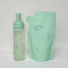 라운드어라운드 그린티 컴포트 트러블 버블폼 (본품+리필 200mL) [클렌징시트 1매증정]