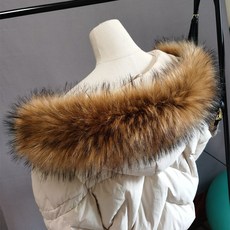 라쿤털 라이크오버 너구리털카라 모자 털카라 여성패딩 털 넥싱글 단품구매