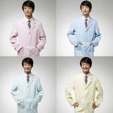 병원용품 의사까운 칼라-30수T／C그린 핑크 엘로우 블루 남 여