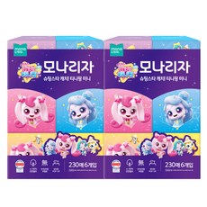 모나리자 캐치! 티니핑 미니 미용티슈 230매 6입 천연펄프, 230개입, 12개