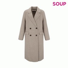 숲 SOUP 헤링본 더블 버튼 핸드메이드 코트 SABHC86