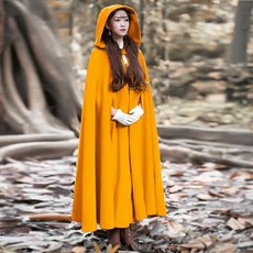 판초 망토 코트 Wuxin Master Yue Qiluo Red Long Cloak s