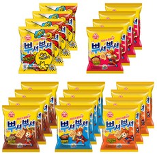 [RJ쇼핑] 뿌셔뿌셔 양념치킨4+떡볶이맛4+불고기맛4+바베큐맛4+허팝치킨맛4 20개입 오뚜기 5종, 20개