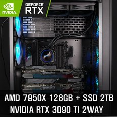 7950X 128GB RTX 3090Ti 2WAY 워크스테이션 AI학습 및 3D그래픽 렌더링 PDWS-AGIDG3