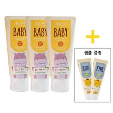 닥터초이스 좋은치약 베이비 1단계 60g x 3개 + 키즈샘플 2개 증정 유아치약, 1set