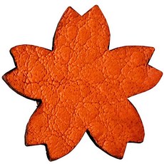 [미류] 가죽 벚꽃의 boutonniere (이태리 가죽 / 오렌지)