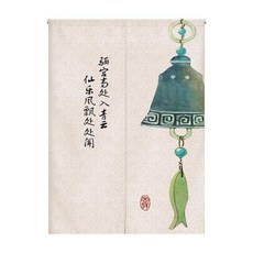 린다씨컴퍼니 문발 반커튼 일본 무드 주방 키친 면린넨 자 화장실 걸이, 와이드 120 -하이 200cm 장대