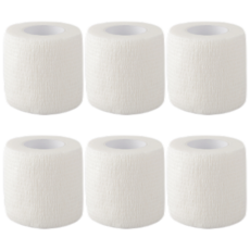 파쿠스 자가점착 탄력 압박 밴드 테이프 6p, 화이트, 6개 화이트