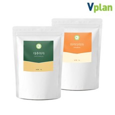 브이플랜 말린 건 대추야자 1kg+호주 마카다미아 넛 1kg, 1개
