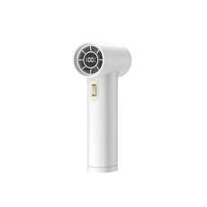 100 풍속 USB 충전식 개인 선풍기 전기 휴대용 핸드 미니 블레이드리스 핸드헬드, White