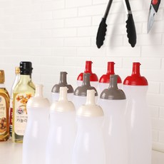 리빙패밀리 새지 않는 원터치 소스병, 원터치 소스병 5호(550ml), 레드