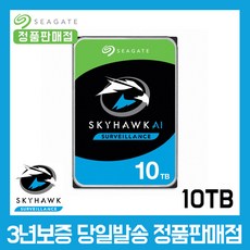 Seagate 스카이호크 AI 10TB ST10000VE001 7200 256M 하드 - 시게이트스카이호크