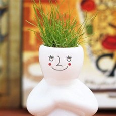 잔디 인형 화분 미니화분 홈가드닝 식물 키우기 소, 상세페이지 참조