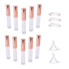 Coobbar 립글로스 리필 튜브 립밤 용기 미용 도구 미니 샘플 용기 6 ml 10 개, 상세페이지참조, 6ml