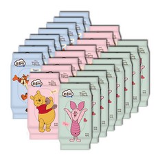 깨끗한나라 보솜이 아기 곰돌이 푸우 물티슈 휴대용 10매 40팩
