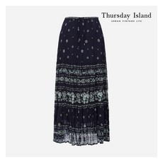 [정품매장] 써스데이아일랜드 데일리 캐주얼 스커트 [Thursday Island] 보더 쉬폰 스커트(T224MSK236W)