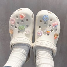 로앤제이 신발 파츠 10종세트 동물 신발 악세서리 실내화 슬리퍼 꾸미기, 투명, 1개