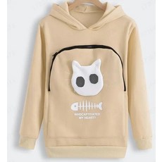 오버핏후드티 루즈핏 고양이 애호가 후드티 캥거루 개 애완 동물 발 풀오버 포옹 파우치 운동복 주머니 귀 후드 플러스 직송