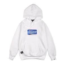 FDSK 보석 스푸핑 파란색과 흰색 스팀 웨이브 후드티