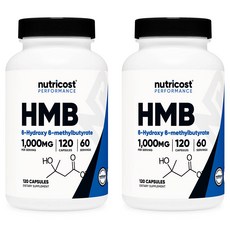 뉴트리코스트 HMB 1000mg, 2개, 120정