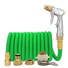 접이식 매직 플라스틱 세차 금속 스프레이 건 야외 정원 급수 고 25FT 150FT, 14) 7.5m Hose set F, 1개