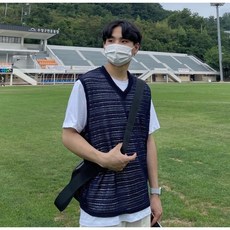 남자시스루니트조끼