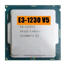 Xeon E3-1230V5 CPU 쿼드 코어 E3 1230 V5 프로세서 3.40GHz 8M 80W LGA1151 E3-1230, 한개옵션0