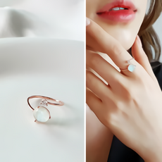 골든듀핑크오팔반지