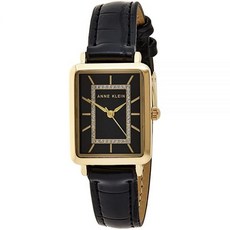 Anne Klein 여성용 재패니즈 쿼츠 드레스 손목시계 인조 가죽 스트랩 블랙 14mm (AK/3820GPBK) 97365
