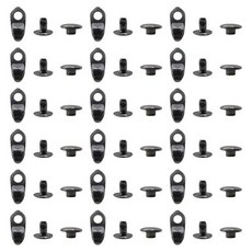 ccHuDE 30 Sets Metal Boot Hooks Shoe Buckles Small Shoelace Eyelet Lace with Rivets for Repair Black