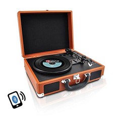 Upgraded Version Pyle Vintage Record Player Classic Vinyl Player Turntable Rechargeable Batteries Bluetooth Enabled Devices MP3 Vinyl Music Editi