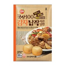 진미 국산감자 납작 자른당면, 300g, 50개