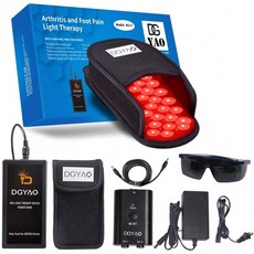 DGXINJUN 적외선 LED 패드 인근 880NM 발 통증 완화 슬리퍼(발가락용) 인스테프(파워 뱅크 세트), 1, 단일옵션
