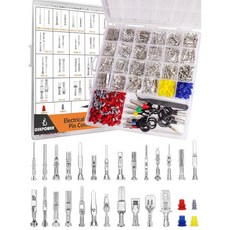 25종 핀 커넥터 키트 자동차 전기선 단자-OKPOWER 660Pcs 1/1.5/1.8/2.2/2.8/3.5/4.8/6.3mm 오토바이용 단자 제거 공구 남성 여성 크림프 비절연, 1개