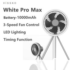 전기 선 충전식 캠핑 삼각대 휴대용 미니 룸 야외 테이블 천장, 3) White Pro Max, 1개