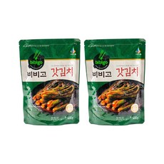 비비고 CJ 갓김치 400g X 2팩 (무료배송), 2개