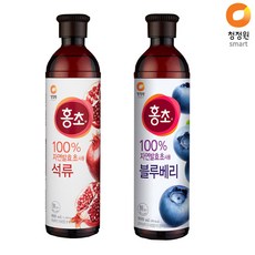 청정원 홍초 석류900ml x1개+블루베리 900ml x1개, 개