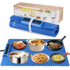 Electric Warming Tray 2024 New，Portable Silicone Food Warmer Heater Mat，Travel Roll Up Fast Heating, 1) Large