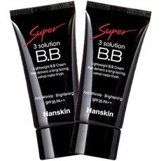 일본직발송 6. HANSKIN ハンスキン 한스킨 슈퍼 3 솔루션 BB크림 SPF35 PA++30ML X 2개 한국 화장품 HANS, One Size, One Color