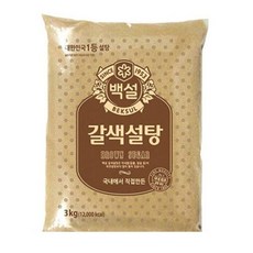 CJ제일제당 백설 갈색설탕 황설탕 황백당 3kg, 1개